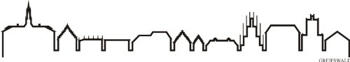WANDTATTOO e780 Skyline Stadt - Greifswald (Deutschland) Design 4 - 180x32 cm - schwarz - 